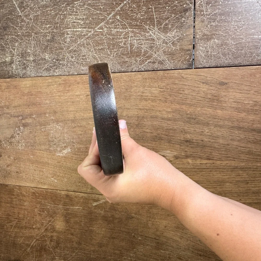 Vintage‎ Antique Solid Wood Handmade Handheld Mirror